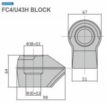 Gniazdo obsada noża FC4/U43H BLOCK bit holder
