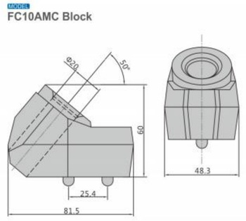 Gniazdo obsada noża FC10AMC  Block bit holder